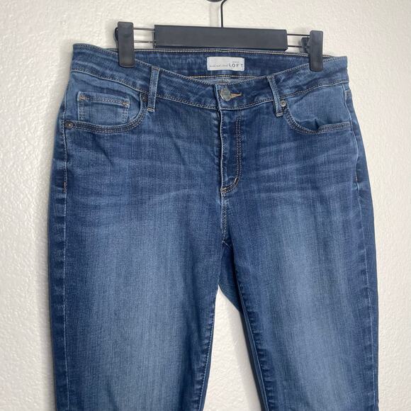 Ann Taylor LOFT Womens Jeans Size 29 Denim Blue Curvy Skinny Dark Wash Casual - Picture 12 of 15